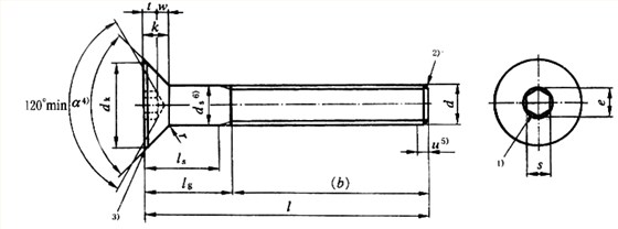 國標號gb/70.3-2000內六角沉頭螺絲，